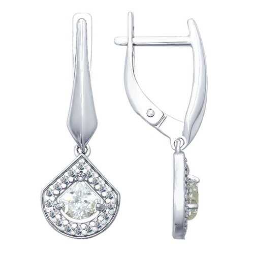 Серьги SOKOLOV из серебра со Swarovski Zirconia 89020092 в H&M