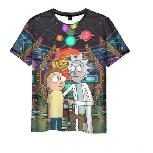 Футболка мужская ВсеМайки Rick and Morty in Blips черная 4XL в H&M